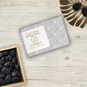 Guld & Black Handmade Homemade Soap   Presentetike Rektangulärt Klistermärke