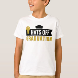 Guld Black Hats off Studenten Ribbon Boys' T Shirt