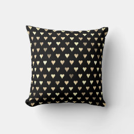 Guld Black Heart Metallic Confetti Elegant Kudde