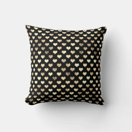 Guld Black Heart Metallic Confetti Sweet Girly Kudde