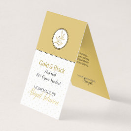Guld & Black Homemade Bath & Body Label | MÄRKRE Kort