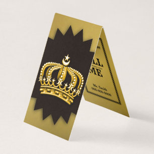 Guld & Black Krona Visitkort