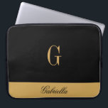 Guld Black Laptop Fodral<br><div class="desc">Guld Black</div>