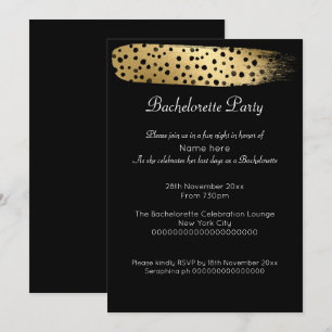 GULD BLACK LEOPARD BACHELORETTE-INBJUDAN INBJUDNINGAR