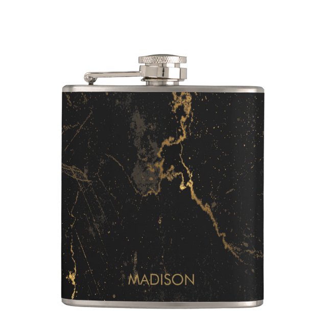 Guld Black Marble Fickplunta (Framsidan)