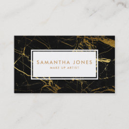Guld Black Marble Makup Artist Affärskorts Visitkort