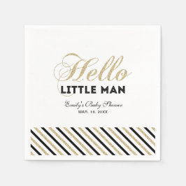 Guld & Black | Modern Boy Shower Pappersservett