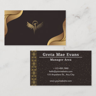 Guld Black Modern Luxury Manager Area Visitkort
