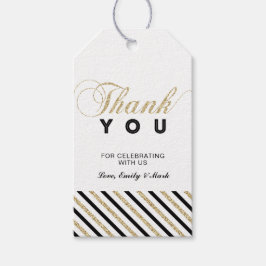 Guld & Black | Modern Tack för favoriter Presentetikett