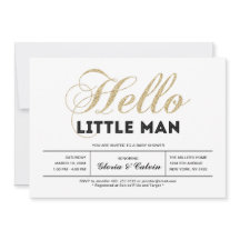 Guld, Black | Modern Typografi Boy Shower