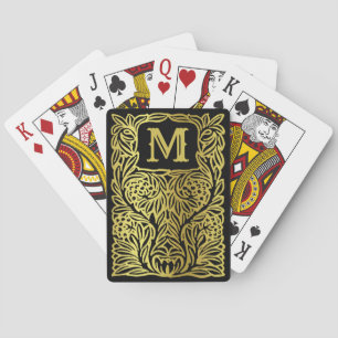 Guld Black Monogrammed Vintage Luxury Personlig Casinokort
