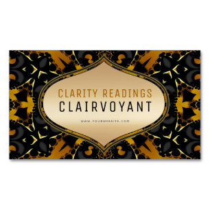 Guld Black New Age Geometry Clairvoyant Readings Magnetiska Visitkort
