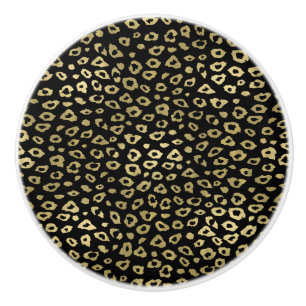 Guld Black Ombre Leopard Skriv ut Knopp