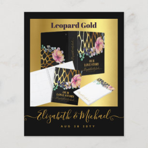 Guld Black Party Stil i Bröllop Design Flygblad