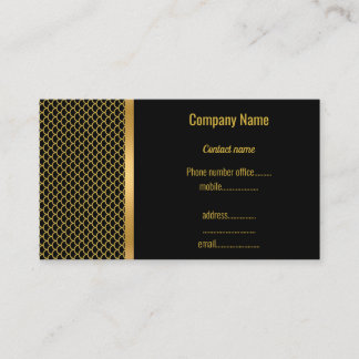 GULD BLACK SJÖJUNGFRU THEME TRIM-AFFÄRSKORT VISITKORT