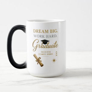 Guld & Black Studenten Morphing Mugg - 15 oz Heat