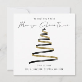 Guld Black Träd 2026 Kalender God jul Anteckningskort