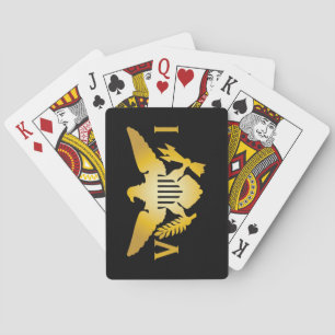 Guld & Black U.S. Virgin Islands Flagga Casinokort
