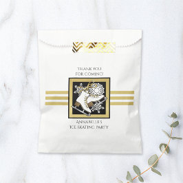 Guld Black White Ice Sking Party Tack