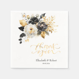 Guld Black White-tackkort Pappersservett