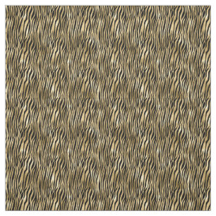 Guld Black Zebra ränder Tyg