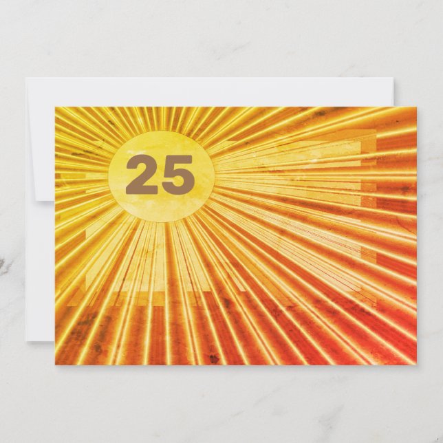 Guld Blast Birthday Card Kort (Framsida)
