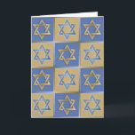 Guld- blått för Judaica davidsstjärnametall Kort<br><div class="desc">Du beskådar den Lee Hiller designsamlingen. Dräkt,  gåvor & Collectibles Lee Hiller fotografi eller Digital konstsamling. Du kan beskåda henne naturfotografi på http://HikeOurPlanet.com/ och följa henne som fotvandrar bloggen inom den Hot Springs nationalparken.</div>