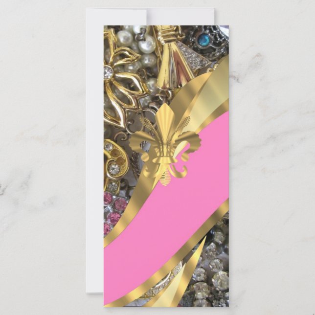 Guld bling fleur de lys (Framsida)