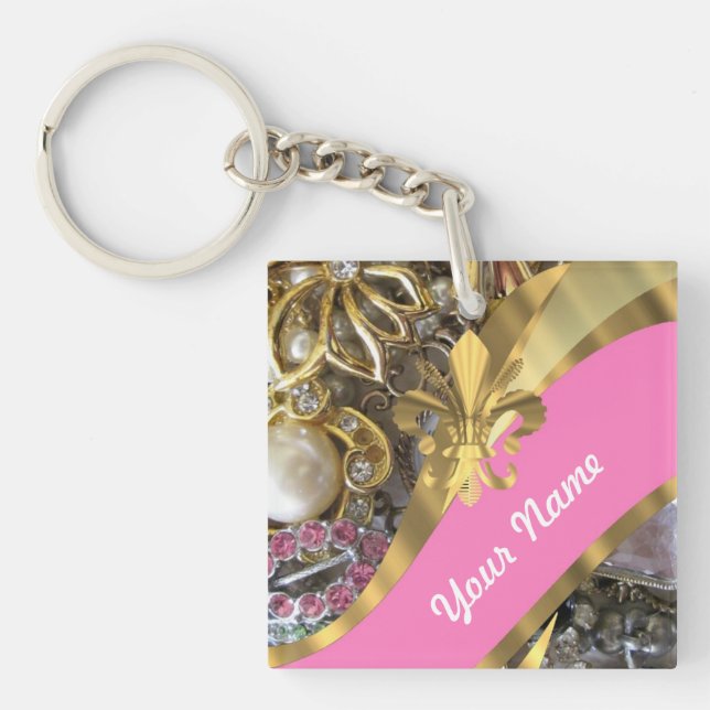Guld bling fleur de lys (Framsidan)