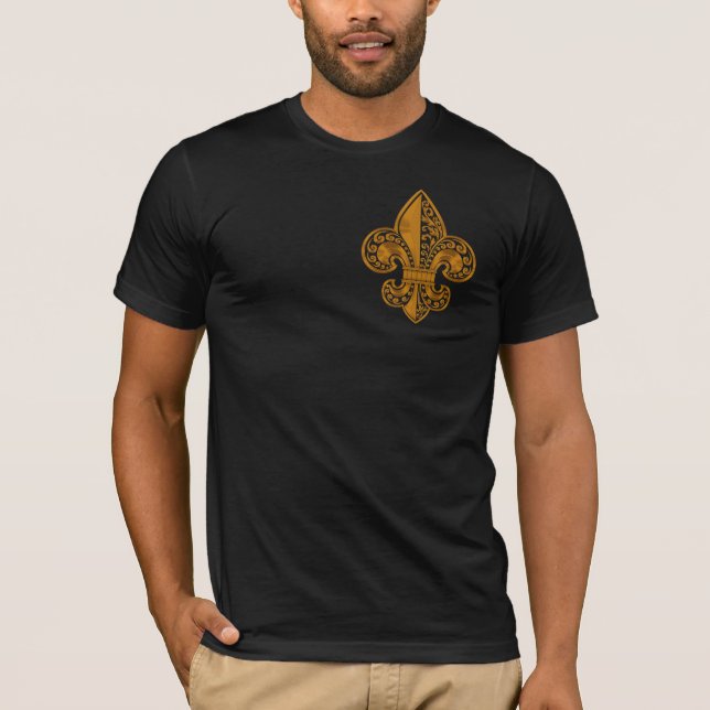 Guld- blom- Fleur #1 T Shirt (Framsida)