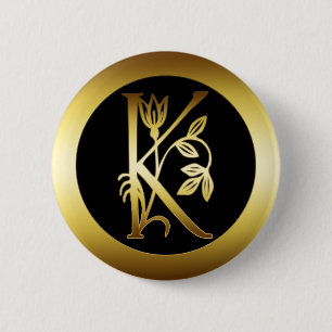 GULD- BLOM- MONOGRAMBREV K KNAPP