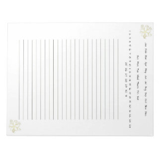 Guld blomma anteckningsblock