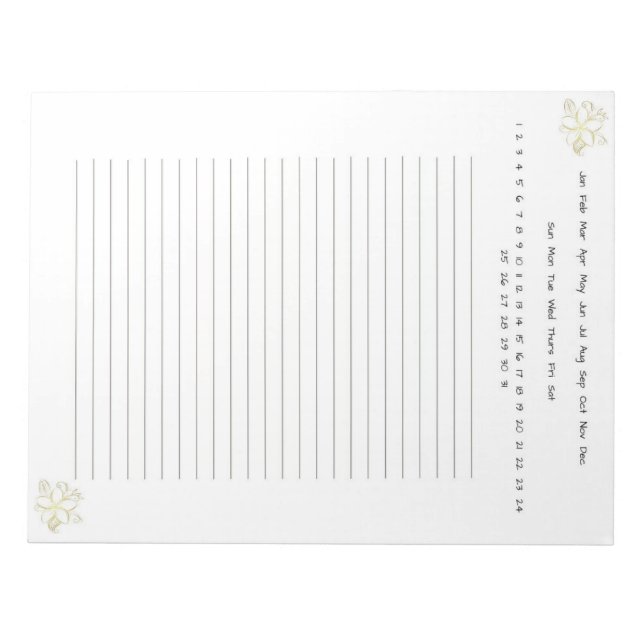 Guld blomma anteckningsblock (Framsida)