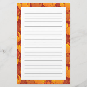 Guld- blommamönster brevpapper