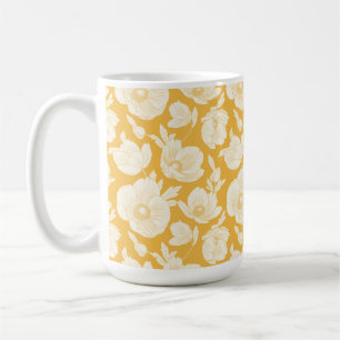 Guld- blommamönster kaffemugg