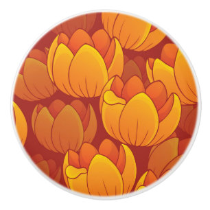 Guld- blommamönster knopp