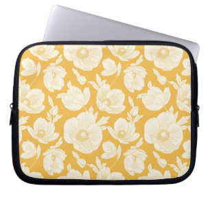 Guld- blommamönster laptop fodral