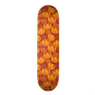 Guld- blommamönster mini skateboard bräda 18,5 cm