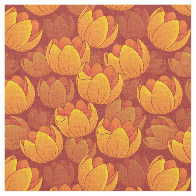 Guld- blommamönster tyg (Närbild)