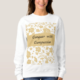 Guld Blommig Elegant Inspirerande T Shirt