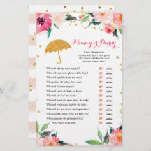 Guld Blommigt April Showers Mamma eller pappa