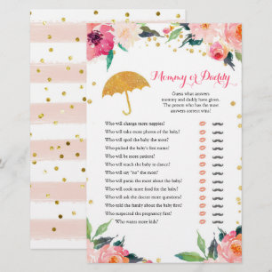 Guld Blommigt April Showers Mamma eller pappa