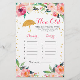 Guld Blommigt April visar hur gamla föräldrarna va