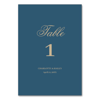 Guld Blommigt Boho Bröllop Bordsnummer