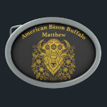 Guld Blommigt Bold Bison Art med detaljer<br><div class="desc">En slående illustration av en bison som lagts till med blommönster. Bison's ansikte är omgiven av stiliserade blommor som skapar en vibrerande kontrast. Den här teckningen fångar det centrala i vilda djur och växter genom djärvt linjer och unikt mönster.</div>