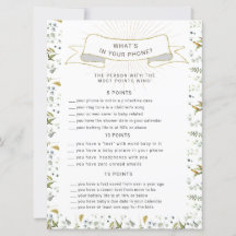 guld blommigt brev: Bebisdusch mobilt spelkort