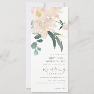 GULD BLOMMIGT BUNCH WATERCOLOR BRÖLLOP INBJUDNINGAR