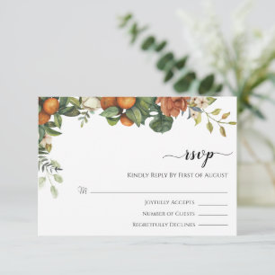 Guld Blommigt Elegant Eucalyptus Greenery OSA Kort