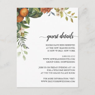 Guld Blommigt   Elegant Eucalyptus Greenery Tilläggskort