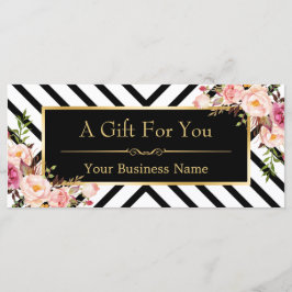 Guld Blommigt Makeup Hair Salon Gift-certifikat